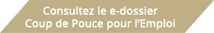 Consultez le e-dossier Coup de Pouce pour l'Emploi