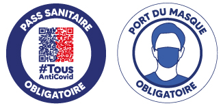 Port du masque obligatoires et pass sanitaire valide obligatoire. 